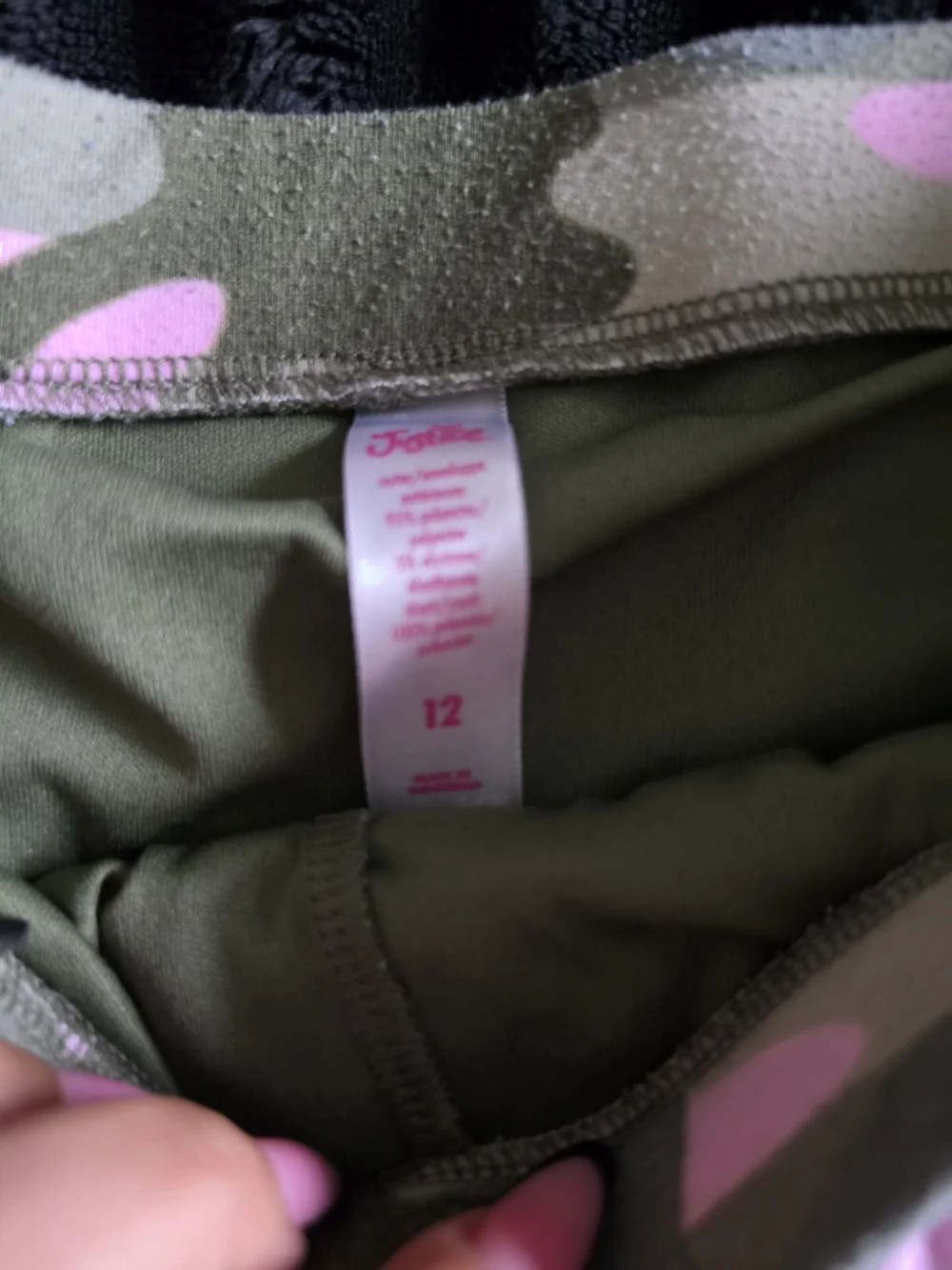 Justice Pink & Green Camo Ruffle Mini Skirt
